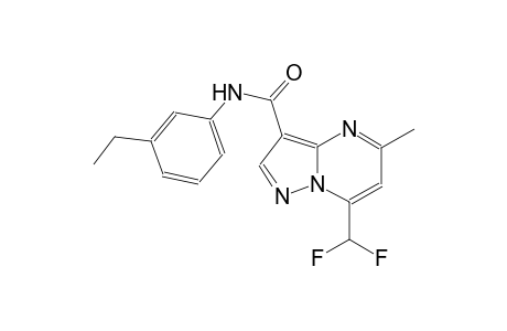 7-(difluoromethyl)-N-(3-ethylphenyl)-5-methylpyrazolo[1,5-a]pyrimidine-3-carboxamide