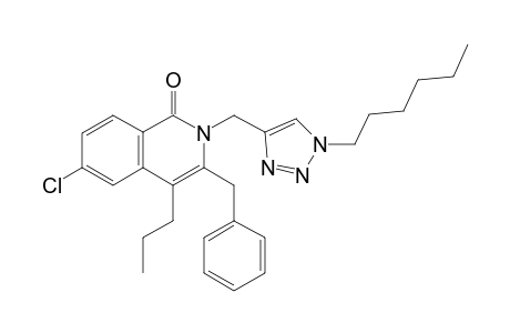3-Benzyl-6-chloro-2-[(1-n-hexyl-1H-1,2,3-triazol-4-yl)methyl]-4-n-propylisoquinolin-1(2H)-one