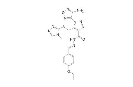 1-(4-amino-1,2,5-oxadiazol-3-yl)-N'-[(E)-(4-ethoxyphenyl)methylidene]-5-{[(4-methyl-4H-1,2,4-triazol-3-yl)sulfanyl]methyl}-1H-1,2,3-triazole-4-carbohydrazide