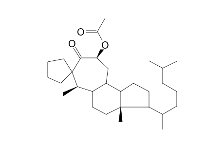 CYCLOPENTANE-1'-SPIRO-5-(7BETA-ACETOXY-7A-HOMO-DES-A-CHOLESTAN-6-ONE)