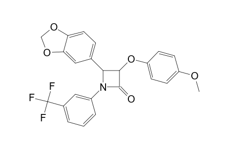 4-(1,3-Benzodioxol-5-yl)-3-(4-methoxyphenoxy)-1-[3-(trifluoromethyl)phenyl]-2-azetidinone