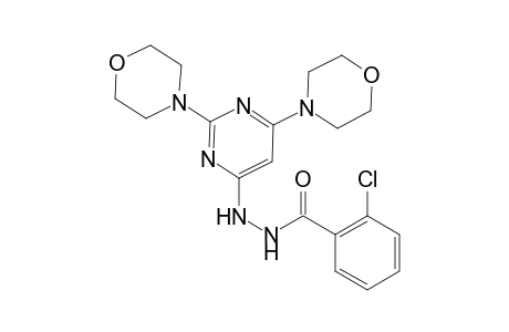 2-Chloranyl-N'-(2,6-dimorpholin-4-ylpyrimidin-4-yl)benzohydrazide