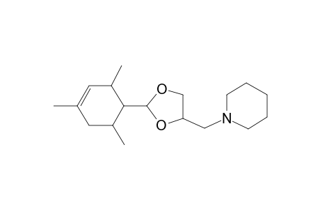 1-([2-(2,4,6-Trimethyl-3-cyclohexen-1-yl)-1,3-dioxolan-4-yl]methyl)piperidine