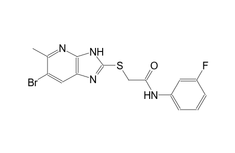 2-[(6-bromo-5-methyl-3H-imidazo[4,5-b]pyridin-2-yl)sulfanyl]-N-(3-fluorophenyl)acetamide
