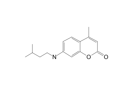 7-(3-Methylbutyl)amino-4-methylcoumarin