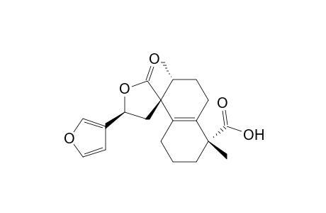 Spiro[furan-3(2H),1'(2'H)-naphthalene]-5'-carboxylic acid, 5-(3-furanyl)-3',4,4',5,5',6',7',8'-octahydro-2',5'-dimethyl-2-oxo-, [1'R-[1'.alpha.(S*),2'.alpha.,5'.alpha.]]-