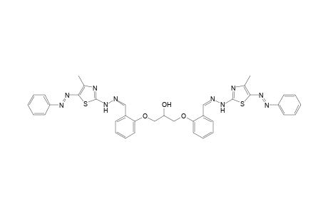 1,3-Bis(2-((2-(4-methyl-5-(phenyldiazenyl)thiazol-2-yl) hydrazono)methyl)phenoxy)propan-2-ol