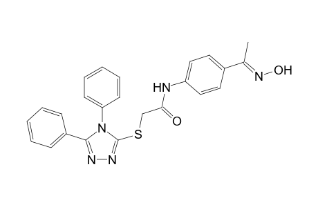 2-(4,5-Diphenyl-4H-[1,2,4]triazol-3-ylsulfanyl)-N-[4-(1-hydroxyimino-ethyl)phenyl]acetamide
