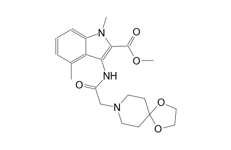 methyl 3-[(1,4-dioxa-8-azaspiro[4.5]dec-8-ylacetyl)amino]-1,4-dimethyl-1H-indole-2-carboxylate
