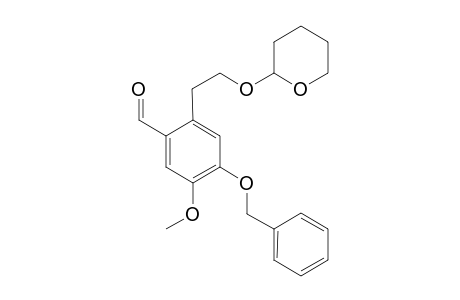 4-Benzoxy-5-methoxy-2-(2-tetrahydropyran-2-yloxyethyl)benzaldehyde