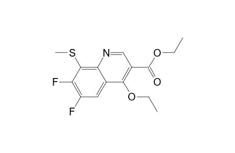 4-Ethoxy-6,7-difluoro-8-(methylthio)-3-quinolinecarboxylic acid ethyl ester