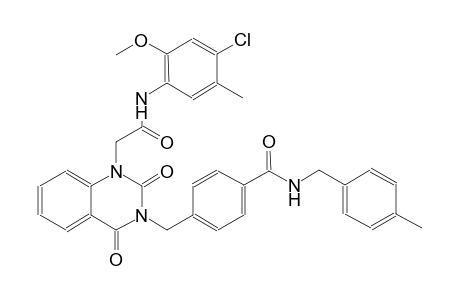 4-[(1-[2-(4-chloro-2-methoxy-5-methylanilino)-2-oxoethyl]-2,4-dioxo-1,4-dihydro-3(2H)-quinazolinyl)methyl]-N-(4-methylbenzyl)benzamide