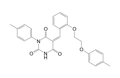 (5Z)-5-[2-[2-(4-methylphenoxy)ethoxy]benzylidene]-1-(p-tolyl)barbituric acid