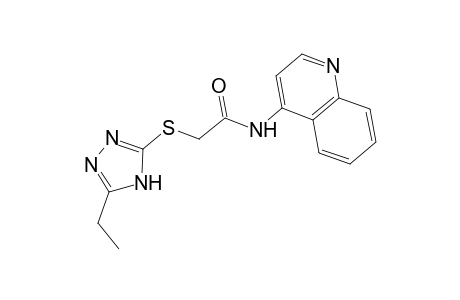 2-[(5-ethyl-4H-1,2,4-triazol-3-yl)sulfanyl]-N-(quinolin-4-yl)acetamide