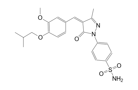 4-[(4Z)-4-(4-isobutoxy-3-methoxybenzylidene)-3-methyl-5-oxo-4,5-dihydro-1H-pyrazol-1-yl]benzenesulfonamide