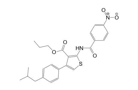 propyl 4-(4-isobutylphenyl)-2-[(4-nitrobenzoyl)amino]-3-thiophenecarboxylate