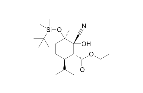 Ethyl (1R,2S,3R,6R)-3-((tert-butyldimethylsilyl)oxy)-2-cyano-2-hydroxy-6-isopropyl-3-methylcyclohexane-1-carboxylate