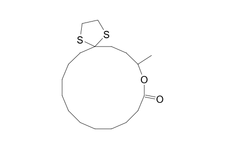 9-Oxa-1,4-dithiaspiro[4.15]eicosan-10-one, 8-methyl-, (.+-.)-