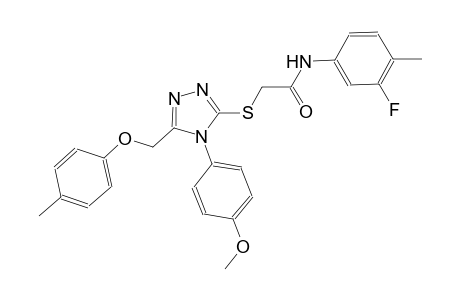 N-(3-fluoro-4-methylphenyl)-2-({4-(4-methoxyphenyl)-5-[(4-methylphenoxy)methyl]-4H-1,2,4-triazol-3-yl}sulfanyl)acetamide