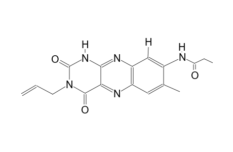 N-(3-allyl-7-methyl-2,4-dioxo-1,2,3,4-tetrahydrobenzo[g]pteridin-8-yl)propanamide