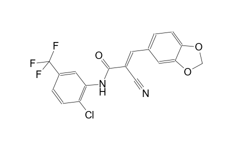 (2E)-3-(1,3-benzodioxol-5-yl)-N-[2-chloro-5-(trifluoromethyl)phenyl]-2-cyano-2-propenamide