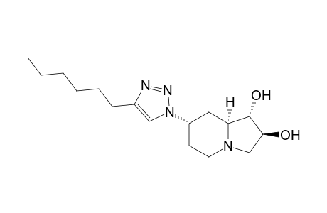(1S,2S,7S,8aS)-7-(4-hexyl-1H-1,2,3-triazol-1-yl)octahydro-1-indolizine-1,2-diol