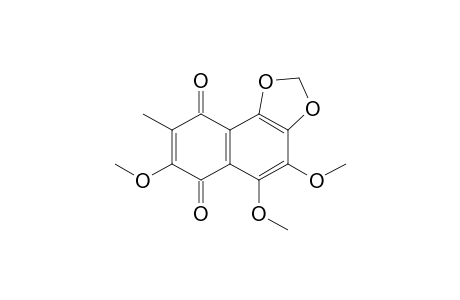 Naphtho[1,2-d]-1,3-dioxole-6,9-dione, 4,5,7-trimethoxy-8-methyl-