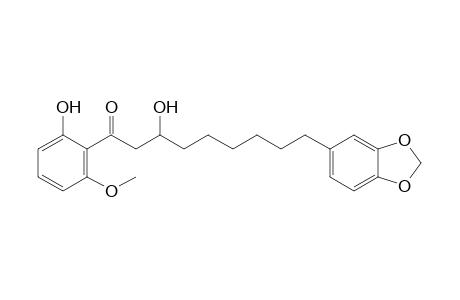 9-(1,3-benzodioxol-5-yl)-1-(2-methoxy-6-oxidanyl-phenyl)-3-oxidanyl-nonan-1-one
