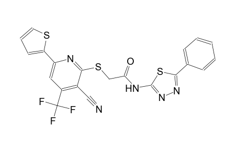 acetamide, 2-[[3-cyano-6-(2-thienyl)-4-(trifluoromethyl)-2-pyridinyl]thio]-N-(5-phenyl-1,3,4-thiadiazol-2-yl)-