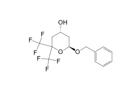 2H-Pyran-4-ol, tetrahydro-6-(phenylmethoxy)-2,2-bis(trifluoromethyl)-, trans-(.+-.)-
