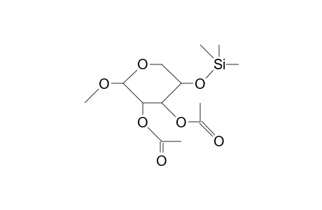 Methyl-2,3-di-O-acetyl-4-O-trimethylsilyl.beta.-D-xylopyranosid