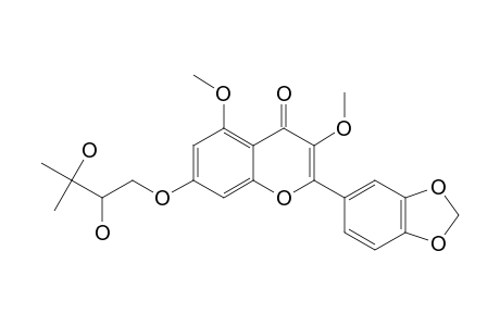 7-(2,3-Dihydroxy-3-methylbutoxy)-3,5-dimethoxy-3',4'-methylenedioxyflavone