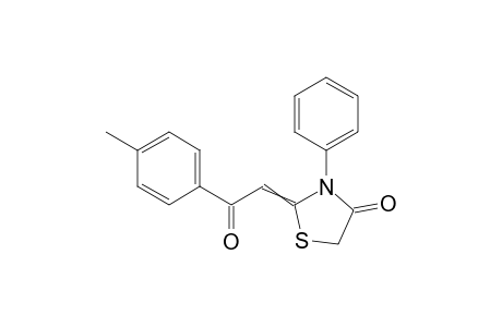 2-(2-oxo-2-p-tolylethylidene)-3-phenylthiazolidin-4-one