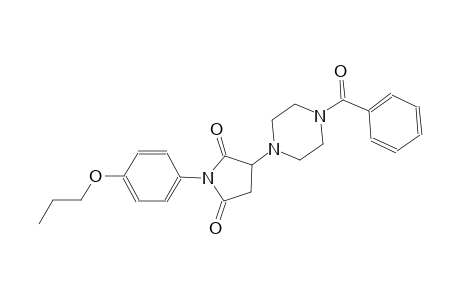3-(4-benzoyl-1-piperazinyl)-1-(4-propoxyphenyl)-2,5-pyrrolidinedione