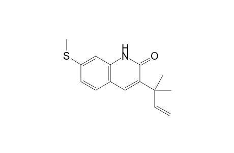 3-(2-Methylbut-3-en-2-yl)-7-(methylthio)quinolin-2(1H)-one