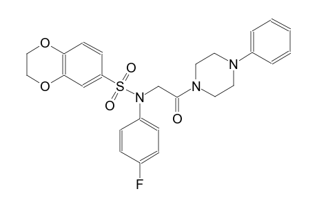 N-(4-fluorophenyl)-N-[2-oxo-2-(4-phenyl-1-piperazinyl)ethyl]-2,3-dihydro-1,4-benzodioxin-6-sulfonamide