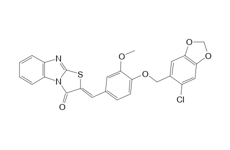 (2Z)-2-[4-[(6-chloro-1,3-benzodioxol-5-yl)methoxy]-3-methoxy-benzylidene]thiazolo[3,2-a]benzimidazol-1-one