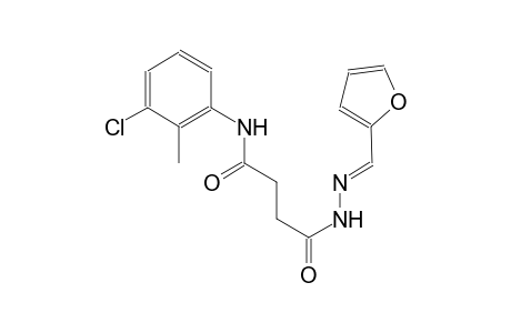 butanoic acid, 4-[(3-chloro-2-methylphenyl)amino]-4-oxo-, 2-[(E)-2-furanylmethylidene]hydrazide