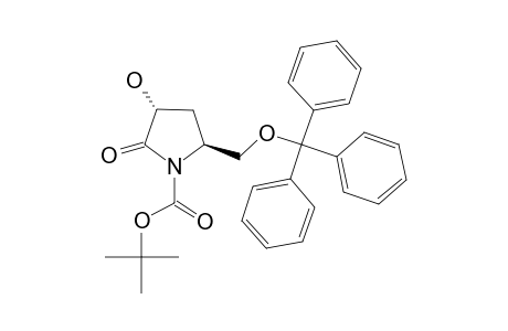 (3R,5S)-1-(TERT.-BUTYLOXYCARBONYL)-3-HYDROXY-5-(TRITYLOXYMETHYL)-2-PYRROLIDINONE