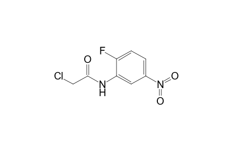 2-Chloranyl-N-(2-fluoranyl-5-nitro-phenyl)ethanamide