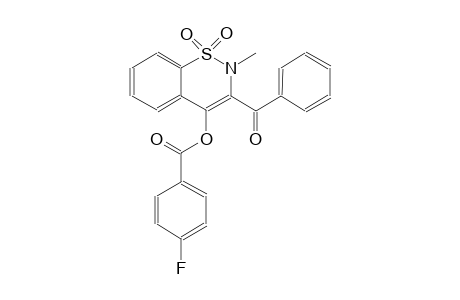 3-benzoyl-2-methyl-1,1-dioxido-2H-1,2-benzothiazin-4-yl 4-fluorobenzoate