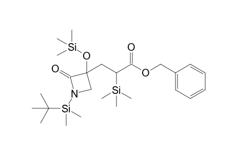 (phenylmethyl) 3-[1-[tert-butyl(dimethyl)silyl]-2-oxidanylidene-3-trimethylsilyloxy-azetidin-3-yl]-2-trimethylsilyl-propanoate