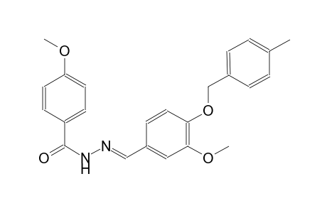 4-methoxy-N'-((E)-{3-methoxy-4-[(4-methylbenzyl)oxy]phenyl}methylidene)benzohydrazide