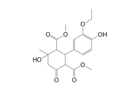 dimethyl 2-(3-ethoxy-4-hydroxyphenyl)-4-hydroxy-4-methyl-6-oxo-1,3-cyclohexanedicarboxylate