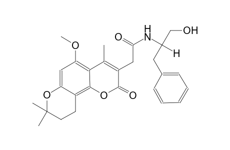 (R)-N-(1-hydroxy-3-phenylpropan-2-yl)-2-(5-methoxy-4,8,8-trimethyl-2-oxo-2,8,9,10-tetrahydropyrano[2,3-f]chromen-3-yl)acetamide