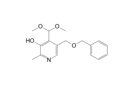 5-(Benzyloxymethyl)-3-hydroxy-2-methylpyridine-4-carboxaldehyde dimethyl acetal