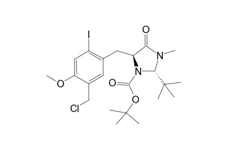 (2S,5S)-2-tert-butyl-5-[5-(chloromethyl)-2-iodo-4-methoxy-benzyl]-4-keto-3-methyl-imidazolidine-1-carboxylic acid tert-butyl ester