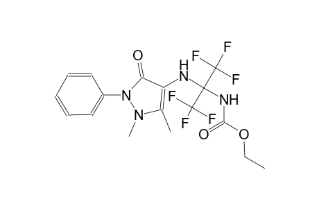 carbamic acid, [1-[(2,3-dihydro-1,5-dimethyl-3-oxo-2-phenyl-1H-pyrazol-4-yl)amino]-2,2,2-trifluoro-1-(trifluoromethyl)ethyl]-, ethyl ester