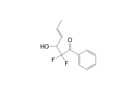 (E)-2,2-Difluoro-3-hydroxy-1-phenyl-4-hexen-1-one