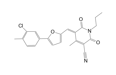 3-pyridinecarbonitrile, 5-[[5-(3-chloro-4-methylphenyl)-2-furanyl]methylene]-1,2,5,6-tetrahydro-4-methyl-2,6-dioxo-1-propyl-, (5E)-